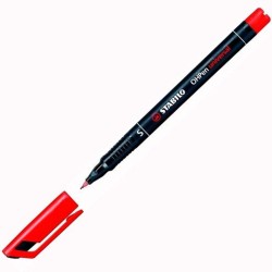 STABILO MARCADOR PERMANENTE OHPEN UNIVERSAL S PUNTA SUPER FINA 0.4MM ROJO