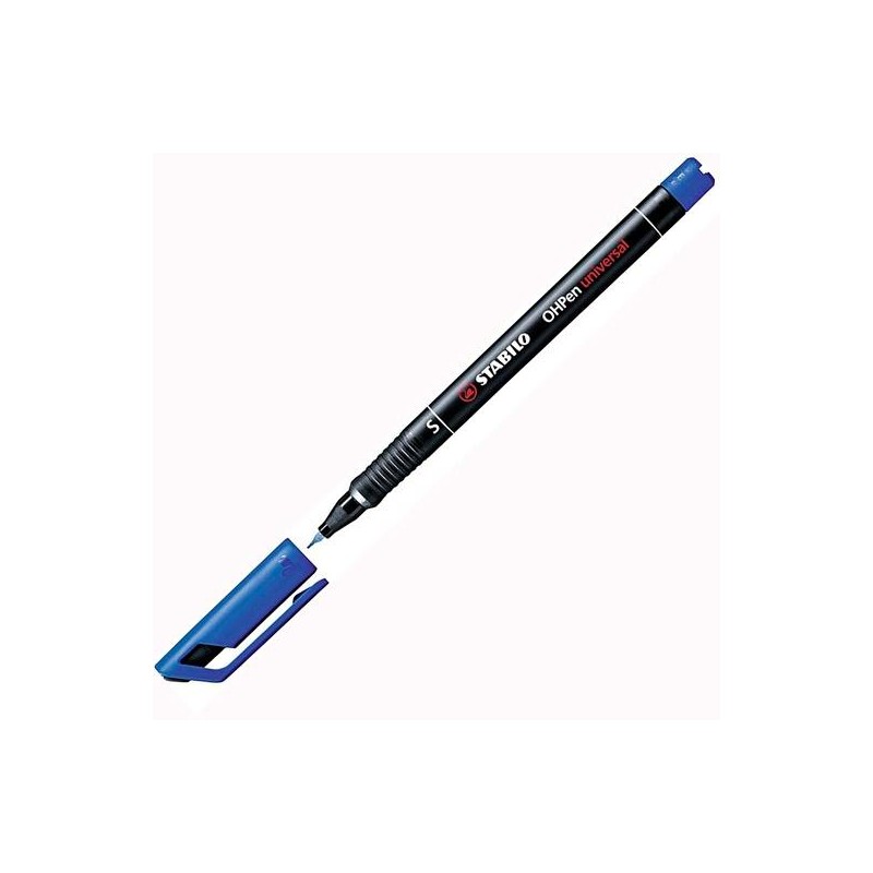 STABILO MARCADOR PERMANENTE OHPEN UNIVERSAL S PUNTA SUPER FINA 0.4MM AZUL