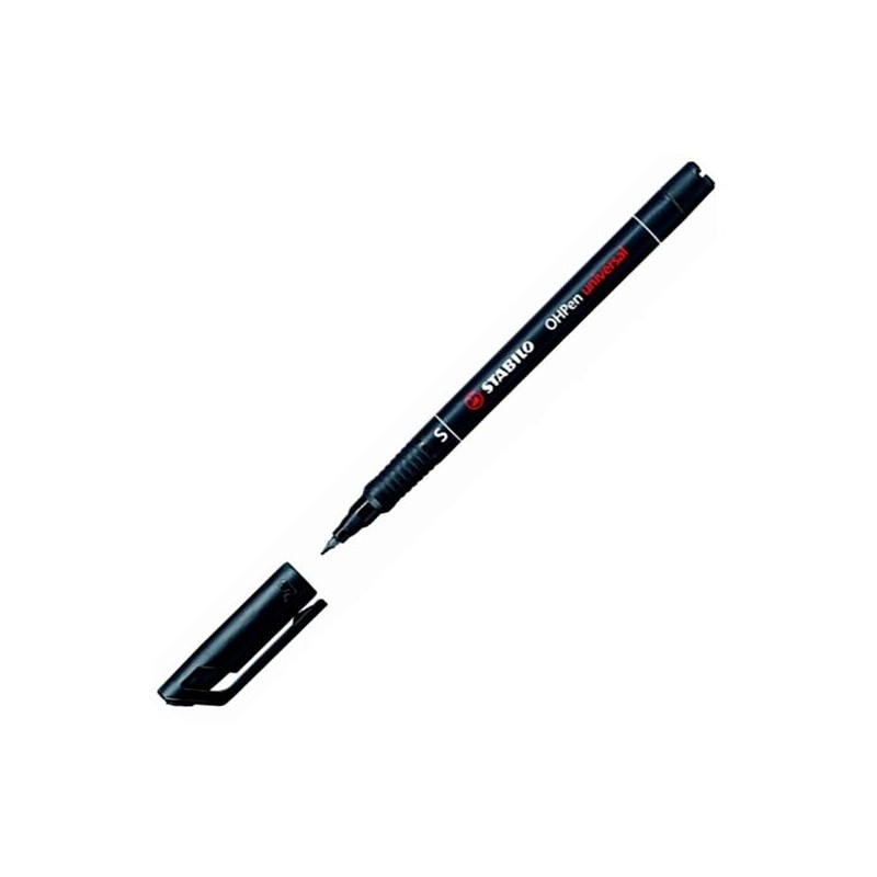 STABILO MARCADOR PERMANENTE OHPEN UNIVERSAL S PUNTA SUPER FINA 0.4MM NEGRO