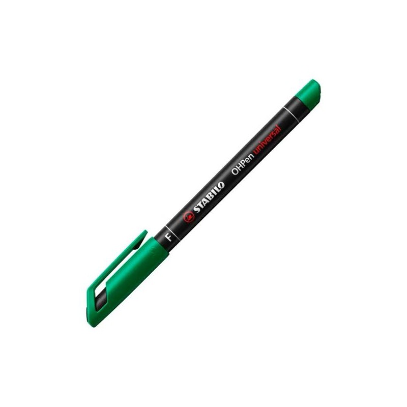 STABILO MARCADOR PERMANENTE OHPEN UNIVERSAL F PUNTA FINA 0.7MM VERDE