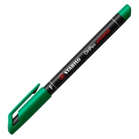 STABILO MARCADOR PERMANENTE OHPEN UNIVERSAL F PUNTA FINA 0.7MM VERDE
