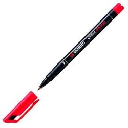 STABILO MARCADOR PERMANENTE OHPEN UNIVERSAL F PUNTA FINA 0.7MM ROJO
