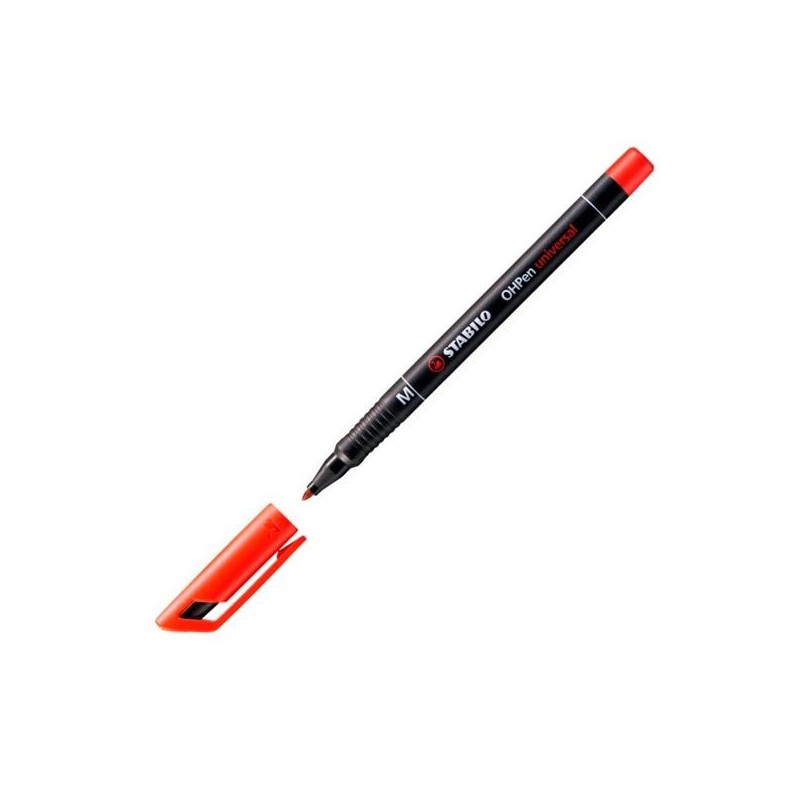 STABILO MARCADOR PERMANENTE OHPEN UNIVERSAL M PUNTA MEDIA 1.0MM ROJO