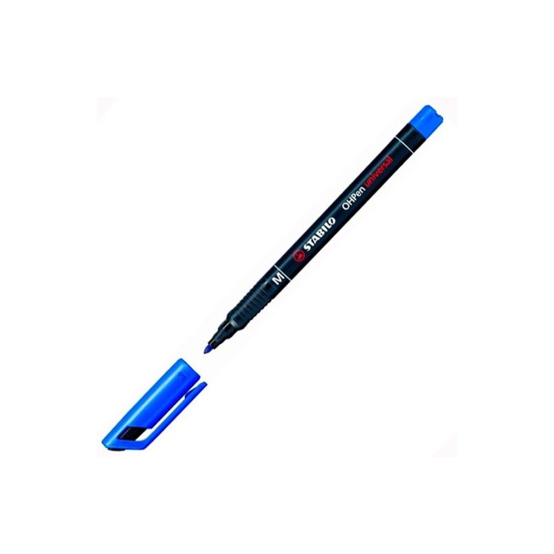 STABILO MARCADOR PERMANENTE OHPEN UNIVERSAL M PUNTA MEDIA 1.0MM AZUL