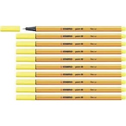 STABILO ROTULADOR POINT 88 AMARILLO LIMÓN CAJA 10 UD