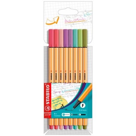 STABILO ROTULADORES POINT 88 C/SURTIDOS PASTEL ESTUCHE 8 UD