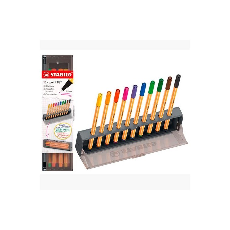 STABILO ROTULADORES POINT 88 C/SURTIDOS ESTUCHE 10 UD