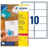 AVERY ETIQUETAS ADHESIVAS PARA ENMASCARAMIENTO 99,1X57MM 10 X 25H LÁSER BLANCO
