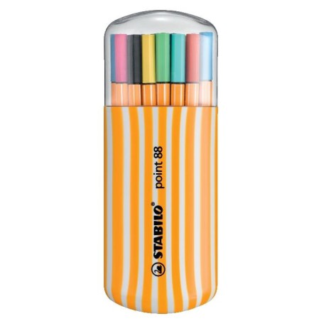 STABILO ROTULADORES POINT 88 COLORES SURTIDOS ESTUCHE ZEBRUI 20 UD