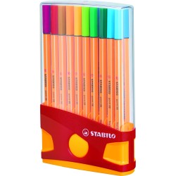 STABILO ROTULADORES POINT 88 C/SURTIDOS ESTUCHE COLORPARADE ROJO 20 UD