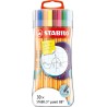 STABILO PEN 88 SLEEVE COLORES SURTIDOS ESTUCHE DE PLÁSTICO 30 UD