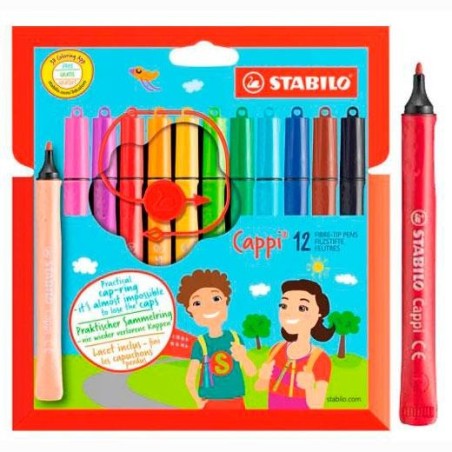 STABILO ROTULADORES CON ANILLA CAPPI C/SURTIDOS ESTUCHE 12 UD