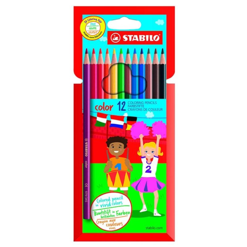 STABILO LÁPICES DE COLORES "COLOR" C/SURTIDOS ESTUCHE 12 UD