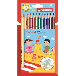 STABILO LÁPICES DE COLORES TRIO THICK C/SURTIDOS ESTUCHE 12 UD