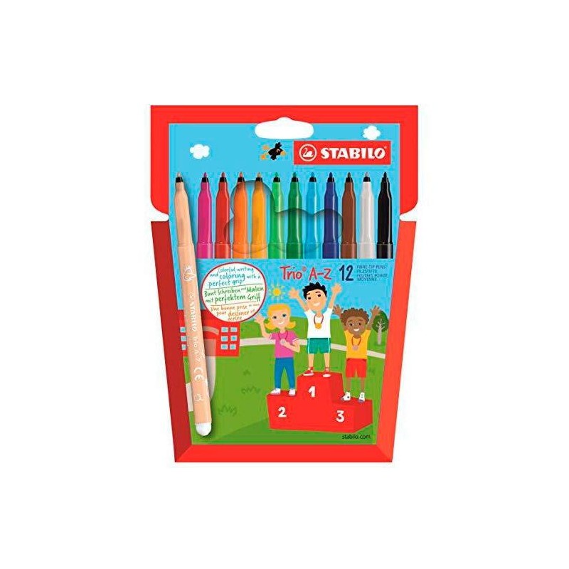 STABILO ROTULADORES TRIO AZ C/SURTIDOS ESTUCHE 12 UD