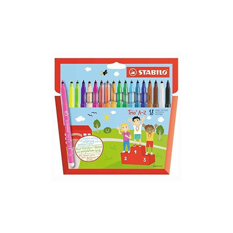 STABILO ROTULADORES TRIO AZ C/SURTIDOS ESTUCHE 18 UD