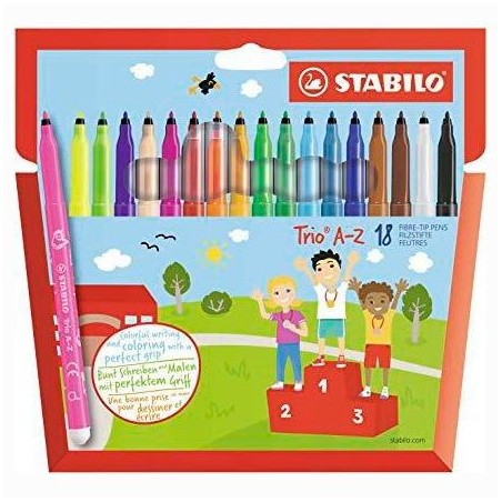 STABILO ROTULADORES TRIO AZ C/SURTIDOS ESTUCHE 18 UD