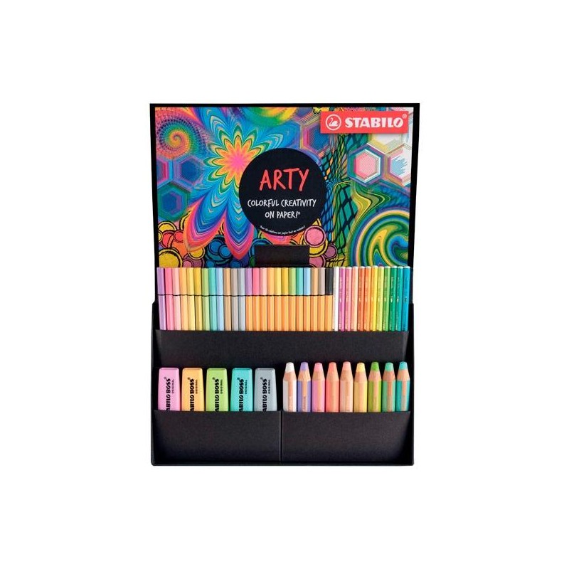 STABILO SET CREATIVO ARTY PASTEL ESTUCHE 50 UD C/SURTIDOS