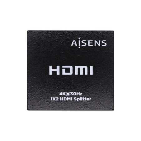 AISENS DUPLICADOR HDMI 4K@30HZ 1X2 CON ALIMENCIÓN NEGRO