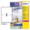 AVERY ETIQUETAS ADHESIVAS PARA ENVÍOS 199,6X143,5MM LÁSER 2 X 15H 100% RECICLADO BLANCO