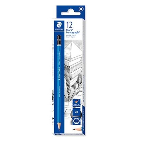 STAEDTLER LÁPIZ DE GRAFITO LUMOGRAPH 100-2B CAJA 12 UD
