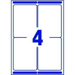 AVERY ETIQUETAS ADHESIVAS 99,1X139MM INKJET/LÁSER PARA ENVÍOS 4 X 100H BLANCO