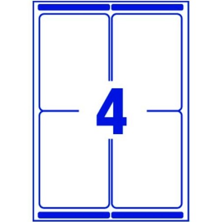 AVERY ETIQUETAS ADHESIVAS 99,1X139MM INKJET/LÁSER PARA ENVÍOS 4 X 100H BLANCO