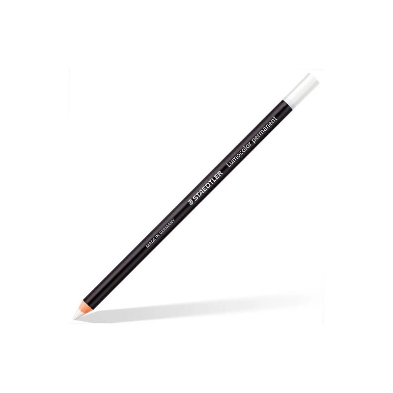 STAEDTLER MARCADOR PERMANENTE EN SECO LUMOCOLOR GLASOCHROM BLANCO