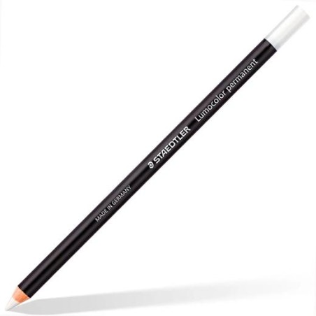 STAEDTLER MARCADOR PERMANENTE EN SECO LUMOCOLOR GLASOCHROM BLANCO