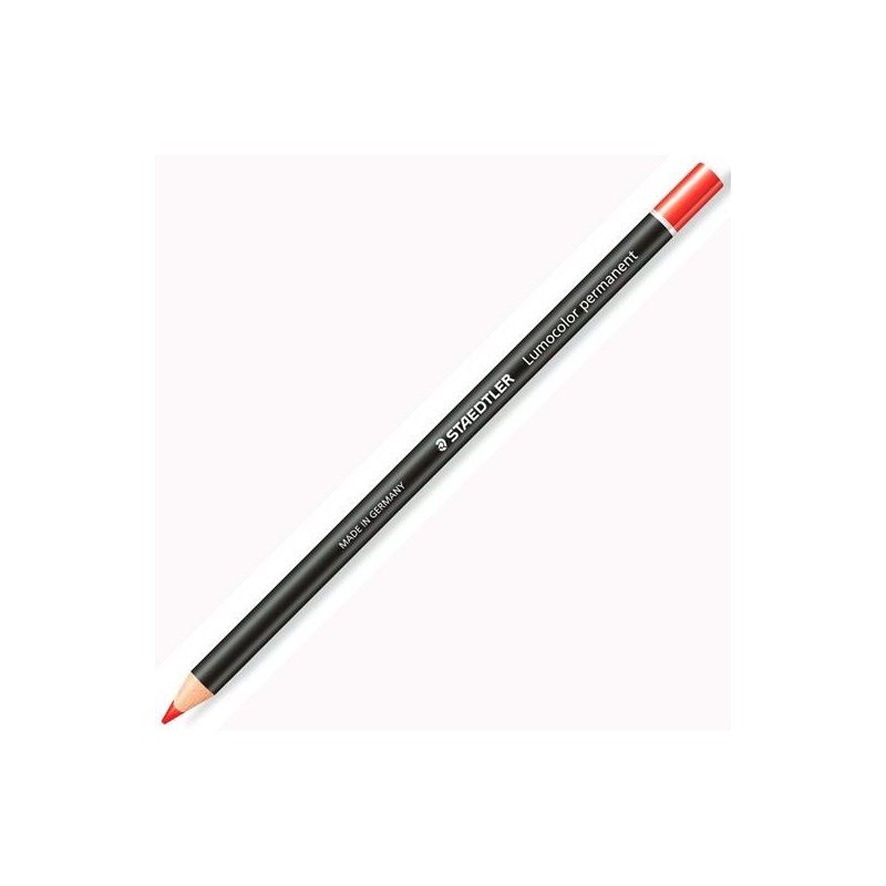 STAEDTLER MARCADOR PERMANENTE EN SECO LUMOCOLOR GLASOCHROM ROJO