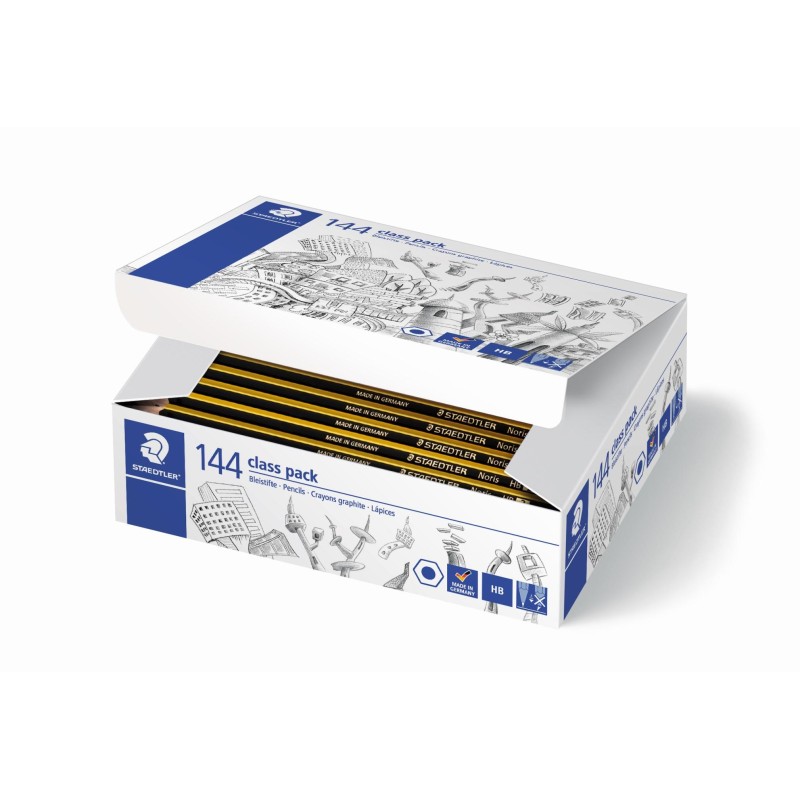 STAEDTLER LÁPIZ NORIS HB 120-2 CAJA 144 UD
