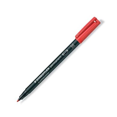 STAEDTLER ROTULADOR PERMANENTE LUMOCOLOR 317-2 M ROJO