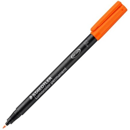 STAEDTLER ROTULADOR PERMANENTE LUMOCOLOR 318 F NARANJA