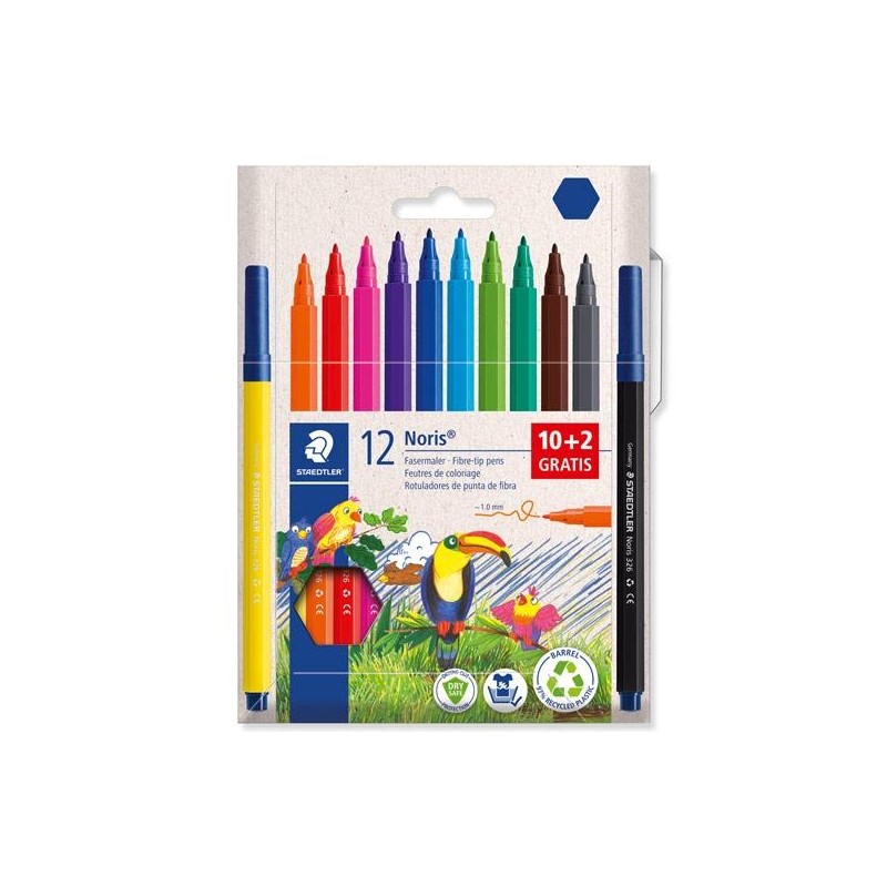 STAEDTLER ROTULADORES NORIS 326 C/SURTIDOS ESTUCHE 10+2 UD DE REGALO