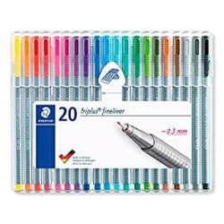 STAEDTLER ESTUCHE 20 ROTULADORES TRIPLUS FINELINER 334 COLORES SURTIDOS
