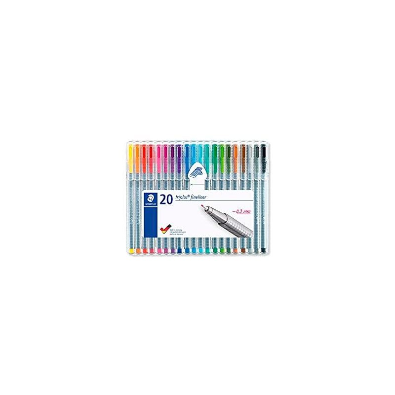 STAEDTLER ESTUCHE 20 ROTULADORES TRIPLUS FINELINER 334 COLORES SURTIDOS