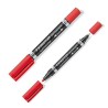 STAEDTLER MARCADOR PERMANENTE DÚO LUMOCOLOR 348 DOBLE PUNTA FINA/MEDIA ROJO