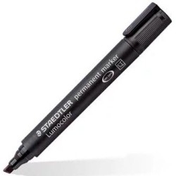 STAEDTLER ROTULADOR PERMANENTE LUMOCOLOR 350 PUNTA BISELADA NEGRO