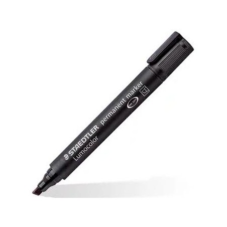 STAEDTLER ROTULADOR PERMANENTE LUMOCOLOR 350 PUNTA BISELADA NEGRO