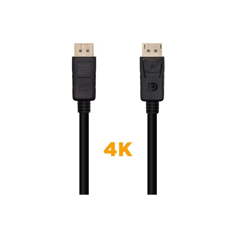 AISENS CABLE DISPLAYPORT V1.2 4K@60HZ DP/M - DP/M NEGRO 2,0M