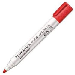 STAEDTLER ROTULADOR PIZARRA-BLANCA LUMOCOLOR 351-2 PUNTA REDONDA ROJO