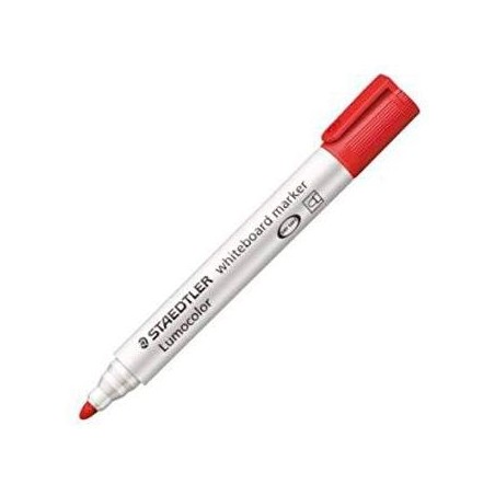 STAEDTLER ROTULADOR PIZARRA-BLANCA LUMOCOLOR 351-2 PUNTA REDONDA ROJO
