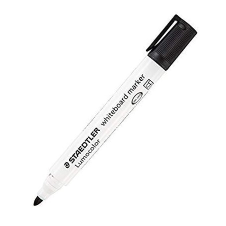 STAEDTLER ROTULADOR PIZARRA-BLANCA LUMOCOLOR 351-9 PUNTA REDONDA NEGRO