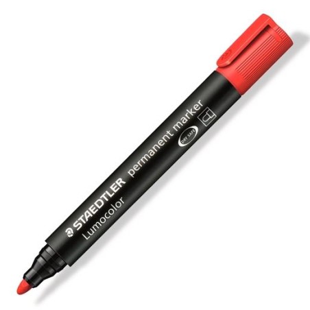 STAEDTLER MARCADOR PERMANENTE LUMOCOLOR 352-2 ROJO