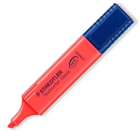 STAEDTLER MARCADOR FLUORESCENTE TEXTSURFER CLASSIC ROJO