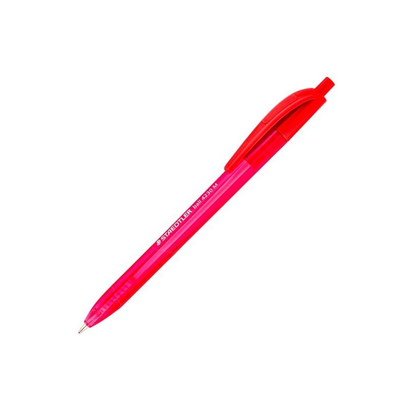 STAEDTLER BOLÍGRAFO RETRÁCTIL BALL 4230 M 1.0MM TRIANGULAR ROJO CAJA 10 UD