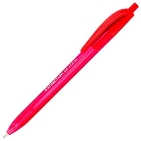 STAEDTLER BOLÍGRAFO RETRÁCTIL BALL 4230 M 1.0MM TRIANGULAR ROJO CAJA 10 UD