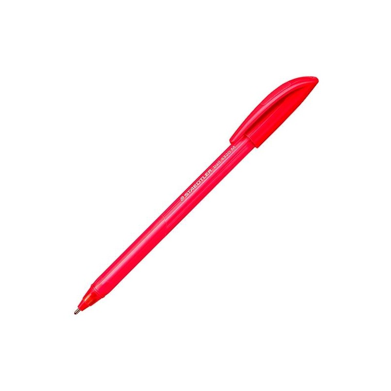 STAEDTLER BOLÍGRAFO BALL 4320 M 1,0MM TRIANGULAR ROJO CAJA 10 UD