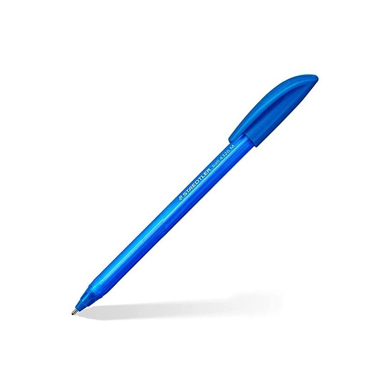 STAEDTLER BOLÍGRAFO BALL 4320 M 1,0MM TRIANGULAR AZUL CAJA 10 UD