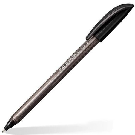 STAEDTLER BOLÍGRAFO BALL 4320 M 1,0MM TRIANGULAR NEGRO CAJA 10 UD